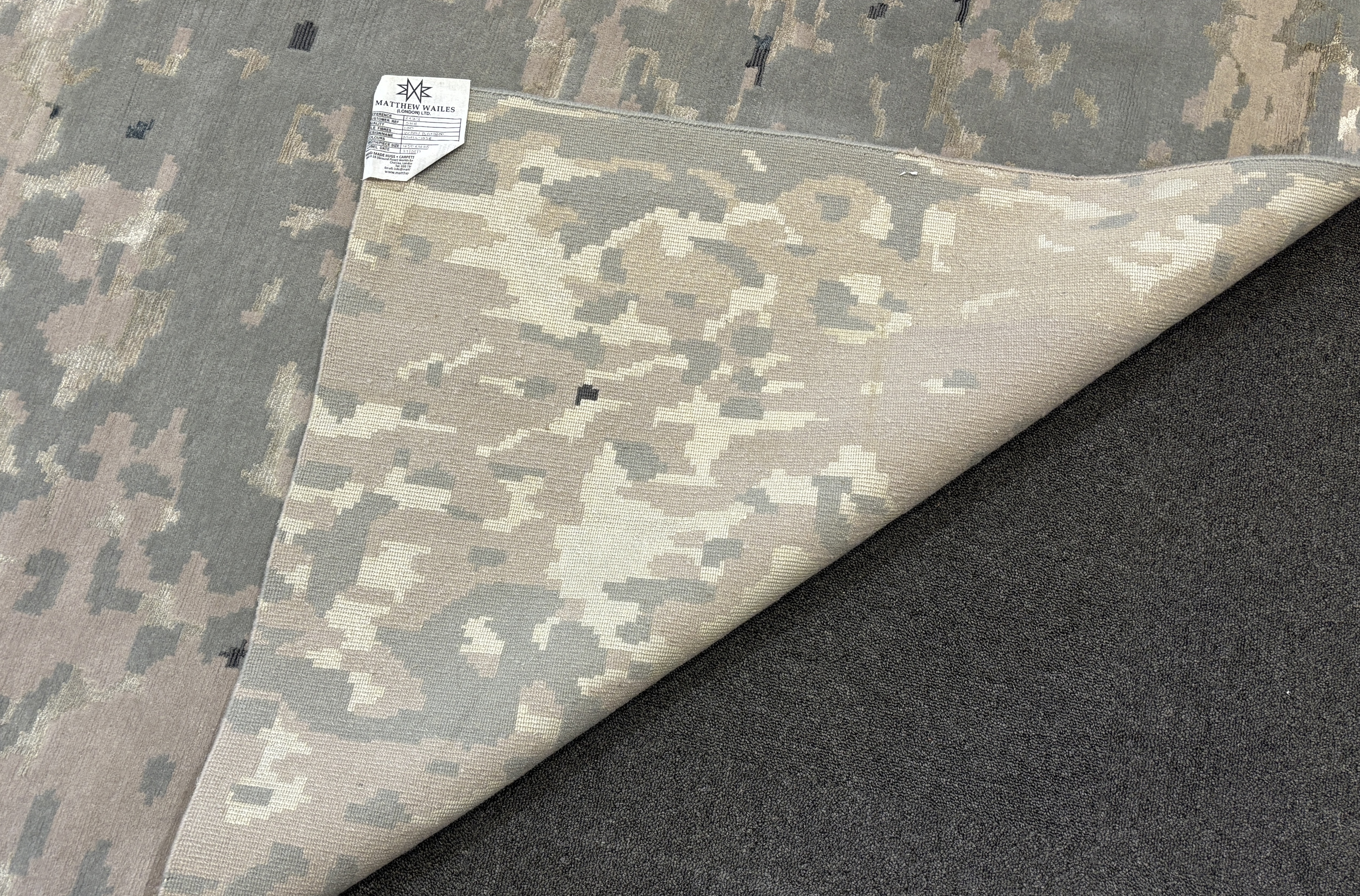 Matthew Wailes, a bamboo and wool mix hand knotted carpet, 450 x 445cm